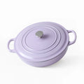 Mcooker 16inch Cast Iron Enamel Eco-Friendly Soup Casserole Dish with Loop Handle and Pot Cover Modern Design Metal