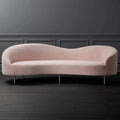Pink Space 3 Seat Comfort Curved Sofa Set Furniture Modern White Italian Luxury Sectional Couch Fabric Leather Living Room Sofas