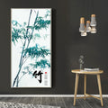 Abstract Acrylic Bamboo Painting Blue Gold Wall Art Canvas White Wall Decor Pictures for Living Room Home Decor  Abstract