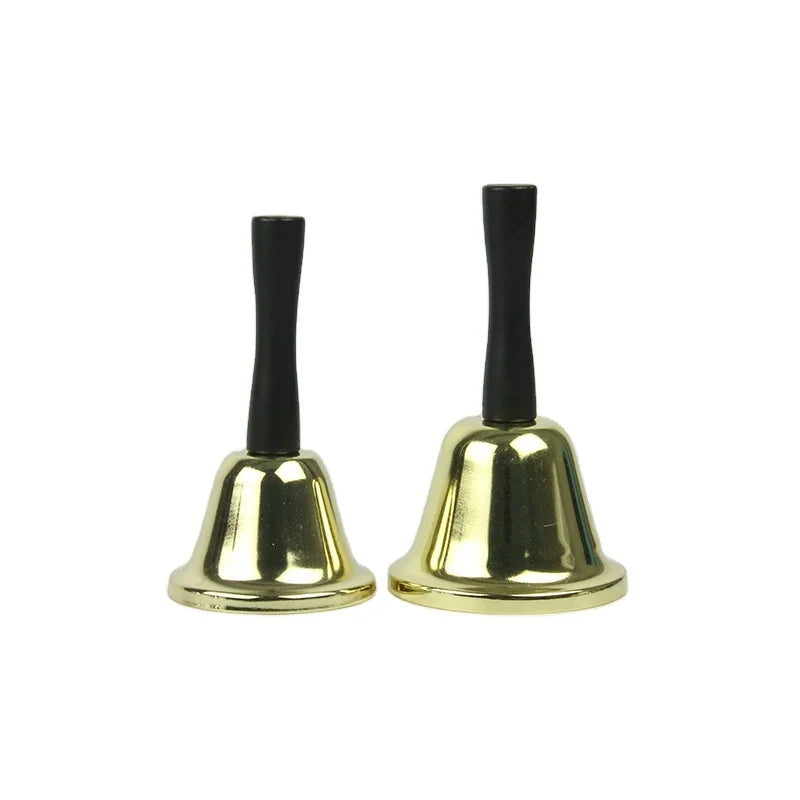 Custom Metal Christmas Hand Bell Hand Held Call Bells Santa Claus Tea Jingle Bells Party Celebrate Rattle Tools Decoration