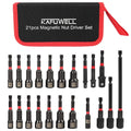 KAFUWELL SS3800B 1/4" Metric & Imperial Size Drive Socket Bit Holder 6-14mm Magnetic Nut Setters