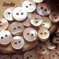 Low MOQ 9mm - 12.7mm 2 Holes Flat Natural Pearl Shell Shirt Buttons for Clothing Polo Freshwater Shell Clothing Accessories