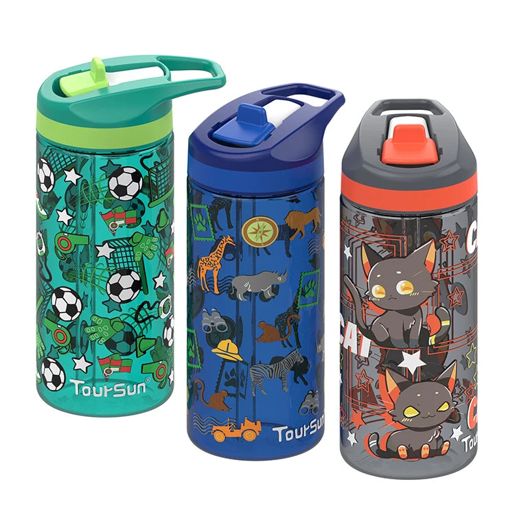 New Design Bpa-Free Sport Bottle Cartoon Plastic Drinking Water Bottle With Custom Logo