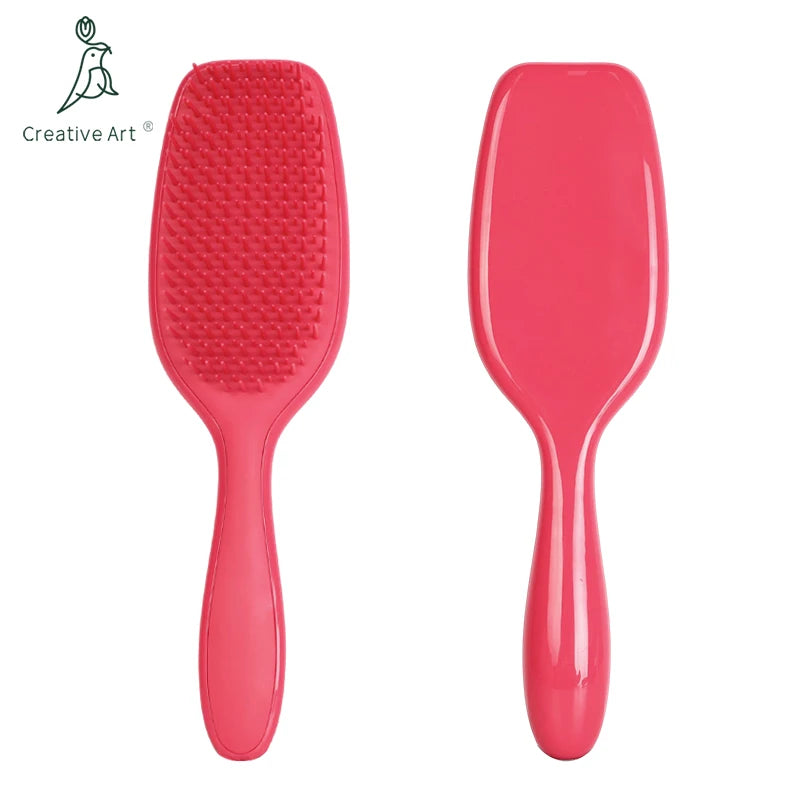 Wholesale Hot Selling Custom Logo Plastic Detangling Nylon Hair Brush for Woman