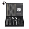 High End Wedding Eco Friendly Flatware Set Pointed Tail Stainless Steel Cutlery Set With Box