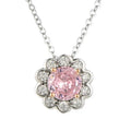 925 Lab Diamond Iced Out Flower Shape Charm Chain Gold Plated Silver White Necklaces Pendant Necklace Fashion Zircon Link Chain