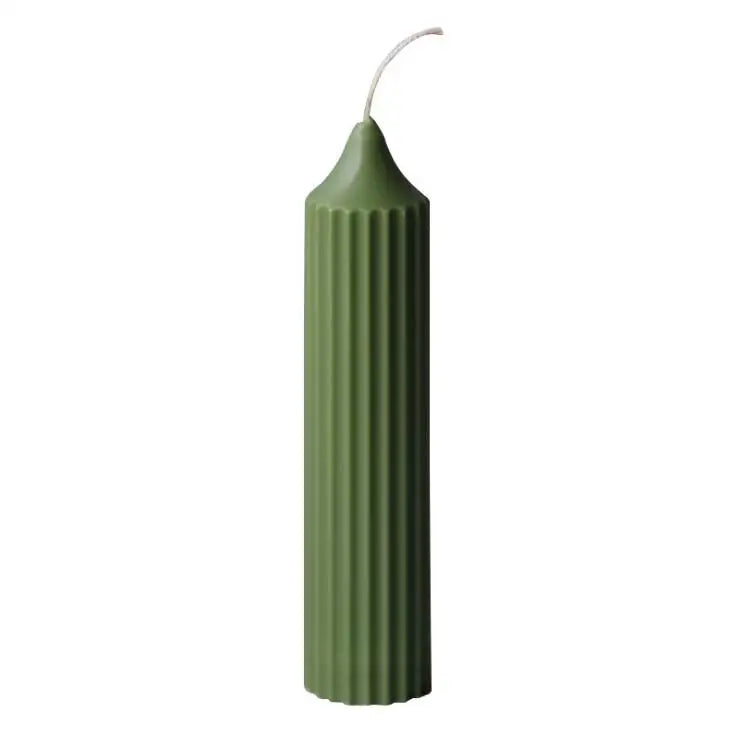 HY 3.5cm Stripe Taper Candle Mold Plastic Peak Top Church Candle Mold
