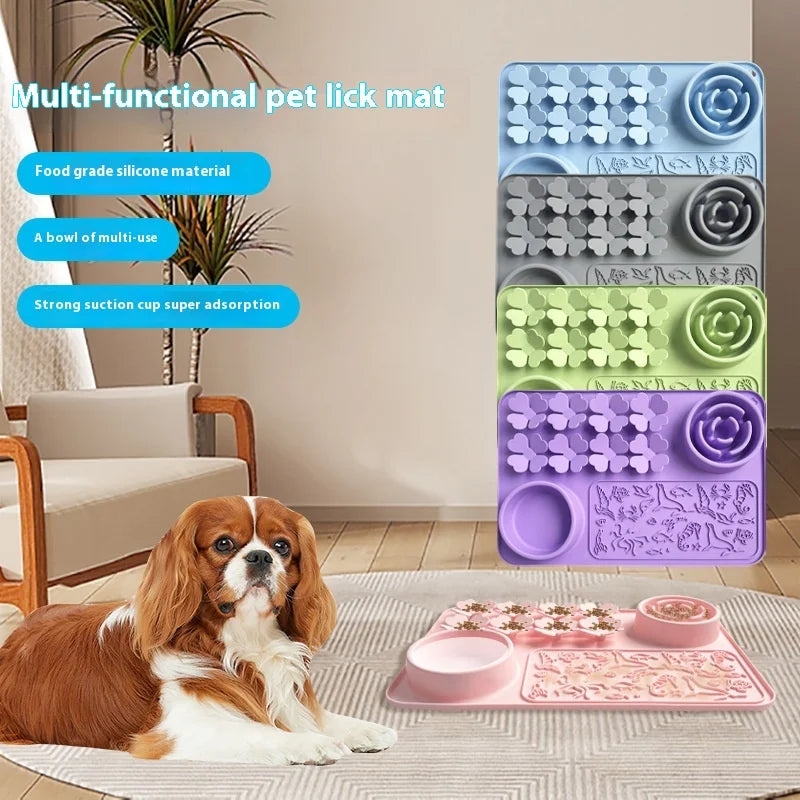 Silicon Dog Mat Pet Dog Lick Pad Non-slip Food Pad Pet Licking Mat Feeder Cat Dog Lick Mat Eco-friendly Pet Slow Feeder