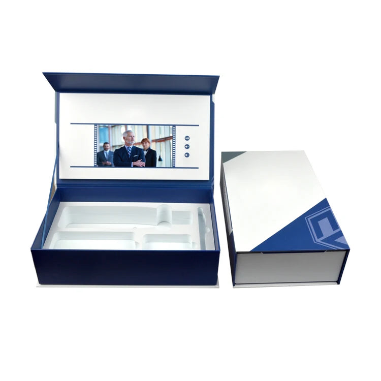 Custom Walnut Wood USB Engraved Gift Box Sliding Top for Photo Wedding Memory MP4 MOV Document Playback Business Promotional Use