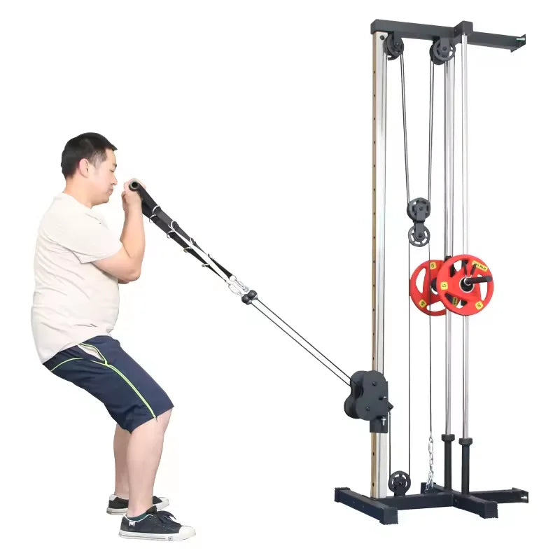 SP Wall Mount Dual Cable Station Adjustable Pulley System Chest Expansion Cable Crossover Machine Home Use