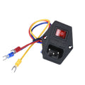 BIQU IEC320 C14 Power Inlet Socket Rocker Switch with Fuse 15A 250V 3 Pin Module for 3D Printer Power Connection
