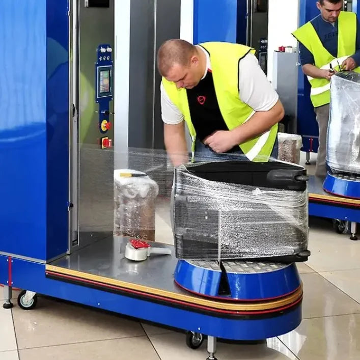 Cheap Factory Wholesale LLDPE Soft Thin Light Machine Stretch Film Moisture Proof Transparent 25 Stretch Luggage Packing