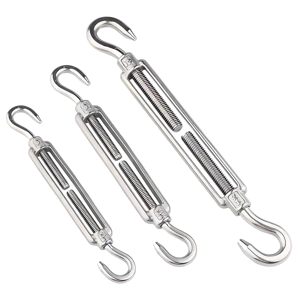 Size M14 Stainless Steel 304 316 Closed Body Din 1480 European Open Body Eye-eye Turnbuckle