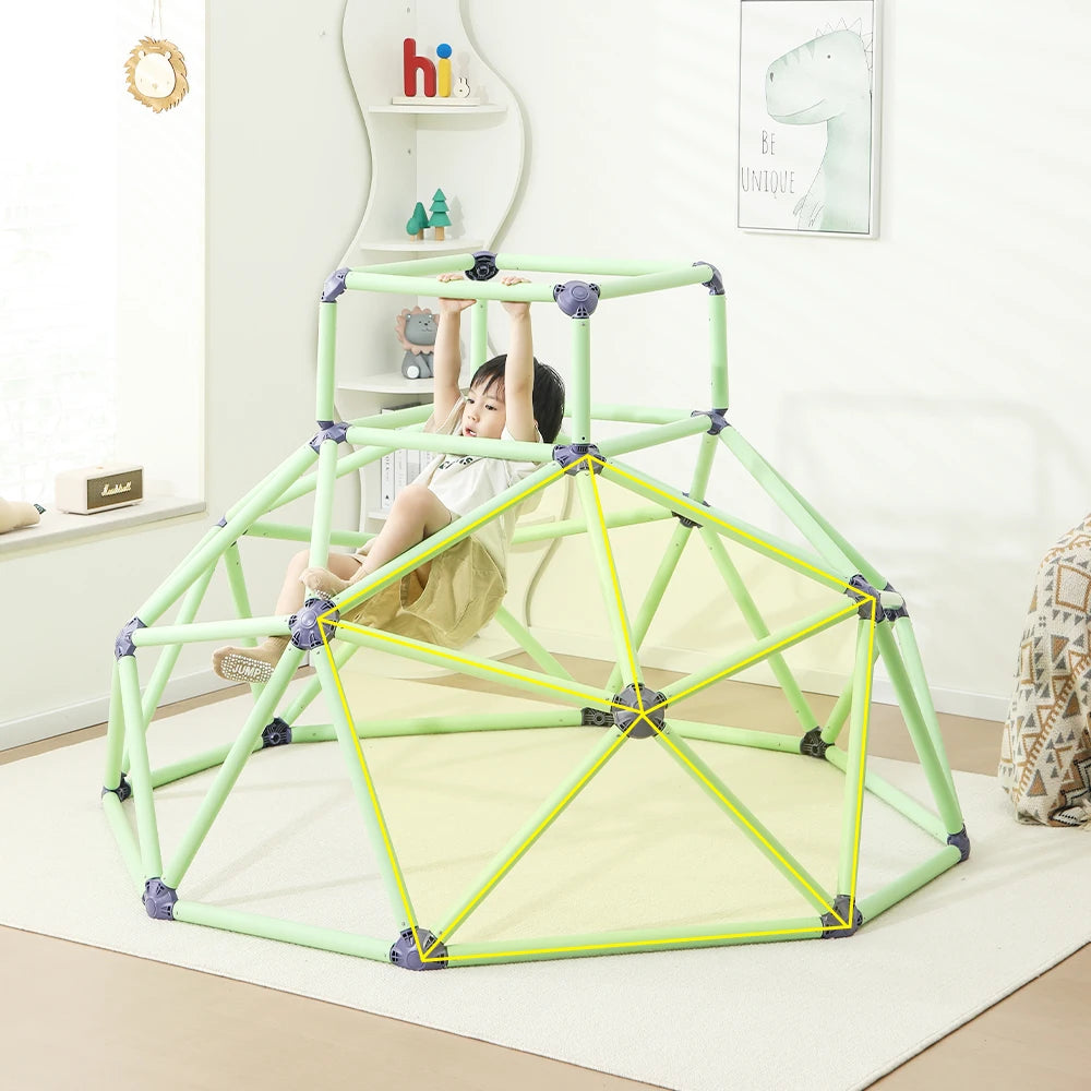 LIYOU 6FT Geometric Dome Climber for Kids Indoor Outdoor Jungle Gym Playground Plastic Backyard Play Equipment 5 Passenger
