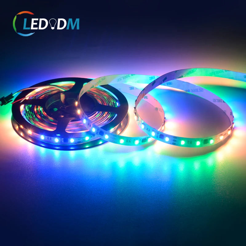 24V Magic Rgb Led Strip UCS2904 External IC Decorative Light 5050 60Leds/M RGBW Led Strip Magic Addressable Led Strip