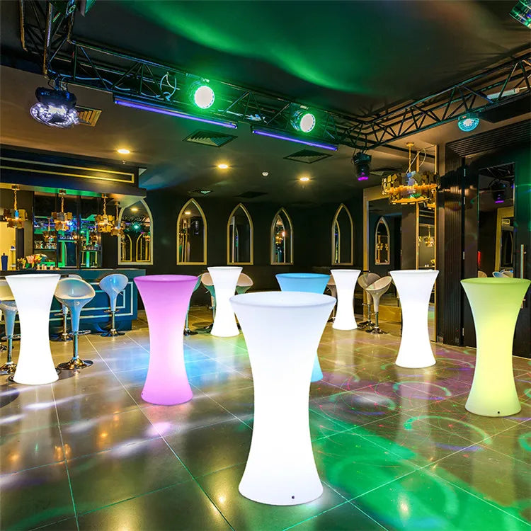 Waterproof 16-Color Changing LED Table for Outdoor Events Parties Garden Parties-Rechargeable Nightclub Lounge Furniture