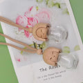 Environmentally Friendly Recyclable 8ml10ml Car Perfume Bottle Wooden Cute Doll Refillable Essential Oil Glass Bottle