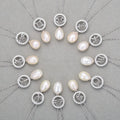 Elegant Freshwater Pearl 925 Sterling Silver Mirco Zircon Zodiac Sign Pendant Necklace for Women Gift