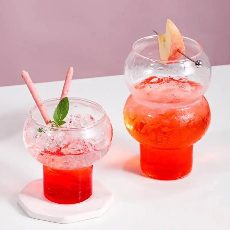 300ml 550ml Creative High Borosilicate Glass Clear Glass Juice Cup Coffee Cup