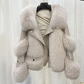 New Style Winter Women's Faux Fox Fur Hooded Vintage Thick Casual Plus Size Loose Motorcycle Windproof Body Warmer Jacket