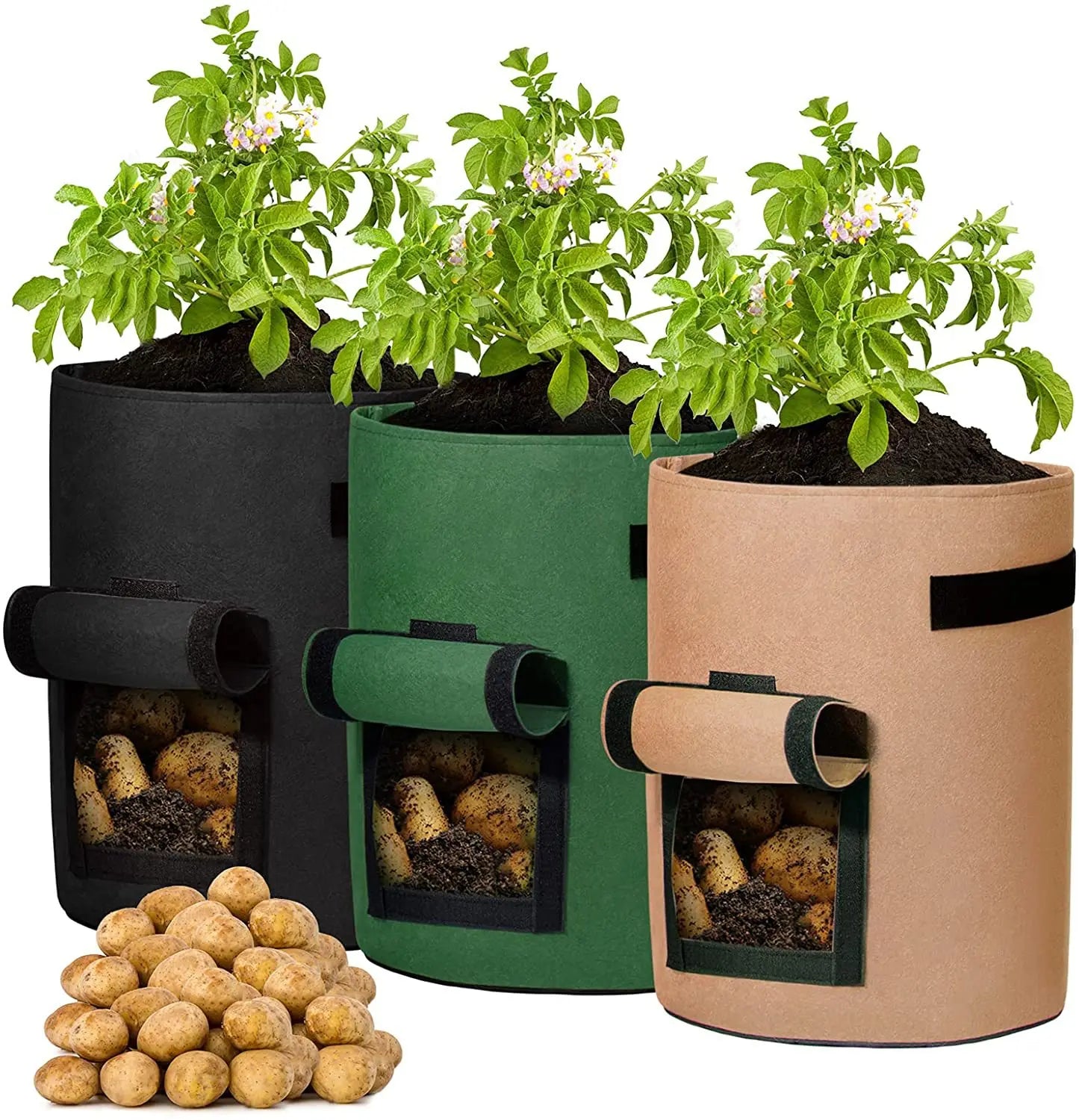 Wholesales 5 Gallon Nursery Bag Vegetable Fruit Seeding Planter Potato Fabric Grow Bags with Handles