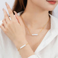 Luxury Silver 925 Gold Plated Chain Necklace Bracelet Irregular Baroque Pearl Bar  s925 Silver Bracelets