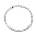 Wholesale Fashion 925 Silver Bracelet Unisex 925 Sterling Silver Snake Chain Bracelet Women Silver 925 Bracelet Men Jewelry