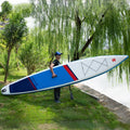 12.6FT/14FT OEM SUP Inflatable All Round Stand up Water Sports Surf Paddle Board Double Layer Racing SUP Paddleboard Surfboard