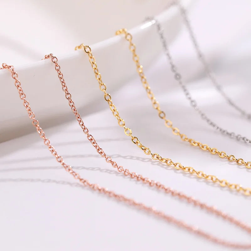 Vacuum Plating 18K Rose Gold Stainless Steel Bare O-chain Lip Chain Fashion Jewelry Manufacturers