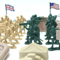 Wholesale Mini Green Plastic Army Men 52 Pcs WW2 Military Toy Soldiers Realistic Durable Plastic Bucket Packaging