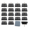 Furniture Sliders Blue Furniture Glides with Nail 25*25mm Nail on Furniture Chair Glider Pads for Easy Moving on Carpet Tile