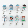 Medical Hospital Doctor Id Holder Nurse Badge Reel Holder Retractable Acrylic
