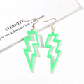 Fashion Acrylic Resin Plastic Thunder-and-lightn Bolt Dangle Drop Earring Women Earrings Jewelry