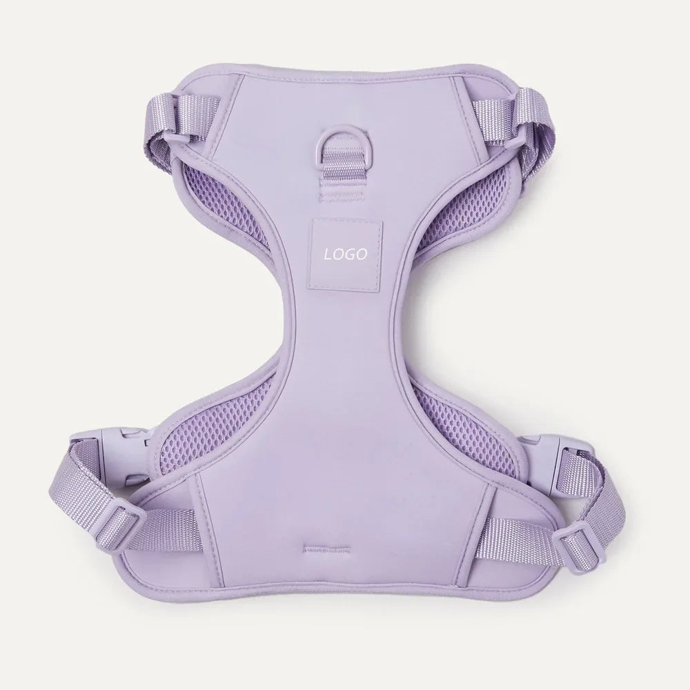 Customized Logo Adjustable Dog Harness with Ease Hands Breathable Air Soft Neoprene Dog Harness Set for Walking Training Running