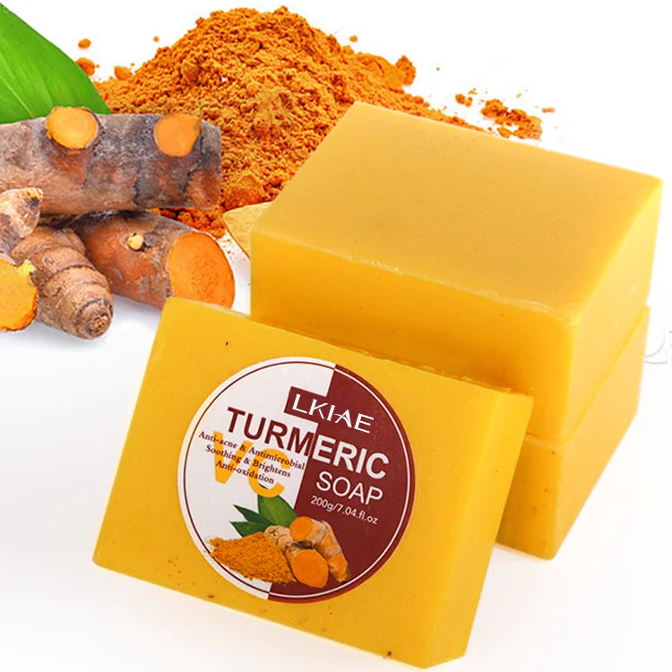 Private Label Turmeric Soap Remove Pimples Lightening Face Skin Whitening Anti Acne Handmade Organic Turmeric Bath Toilet Soap