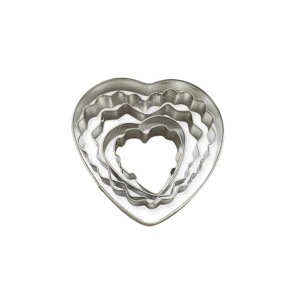 Custom Metal Stainless Steel Valentine Heart Cookie Cutter Set Premium Cookie Tools