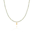 Small Rice Beads Turquoise Water Drop Titanium Steel Necklace Female Light Luxury Fashion New High-grade Sense Necklace