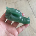 Wholesale Natural Gemstone Various Crystal Dragon Skulls Rose Quartz Amethyst Gold Obsidian Moss Agate Dragon Heads