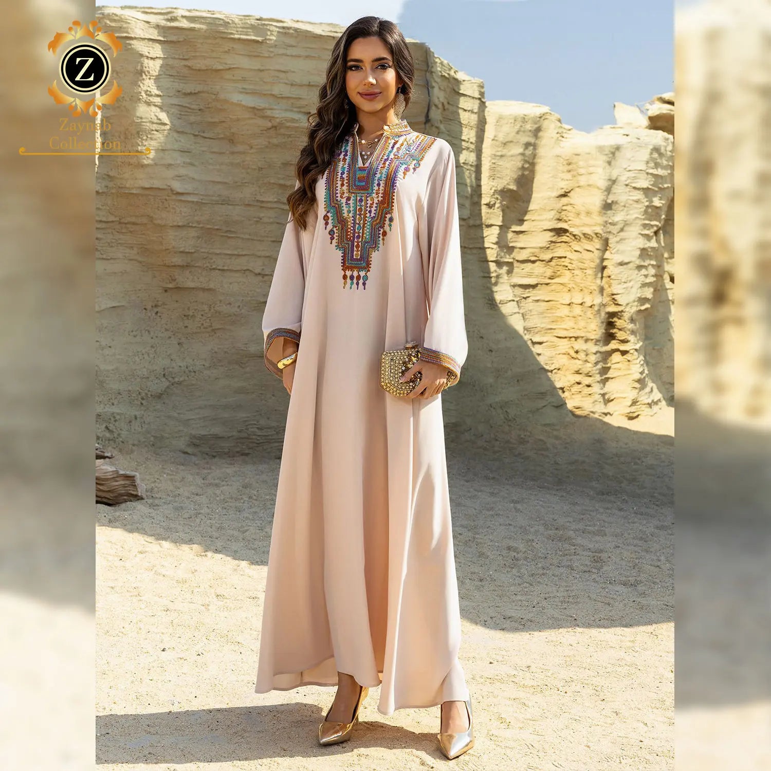 Zaynab Abaya Women Muslim Dress Dress Dubai Moroccan Clothing Qatar Abayas Islamic Clothing Abayaset New Jalabiya