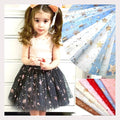 Guangzhou Tulle Textile Factory Custom Glitter Stars Square Sequined Mesh Tulle Fabric for Home Textile