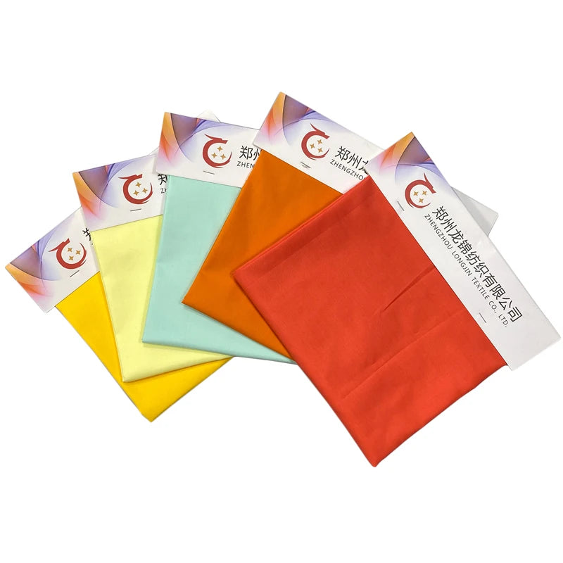 Solid Dyed 115gsm Lightweight Cotton Polyester TC Woven Twill Shirt Fabric for Garment Interlining Suit Bag Boys Men Women Girls