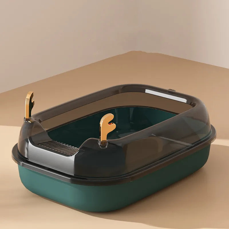 Plastic No Scoop Cleaning Pet Cat Litter Box
