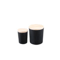 Wholesale Matte Black Candle Jars Glass Frosted Glass Candle Jar with Lid