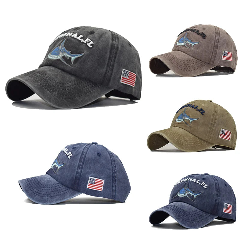 Usa American Flag Metal Buckle 100% Cotton Embroidery for Men Hip Hop Cap Hat Baseball Basketball Snapback Hats