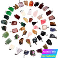 Wholesale Random Shaped square Raw Quartz Jewelry Small Mini Bulk Natural Crystal Healing Rough Stone Necklace Pendant