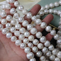 Large Particle DIY Freshwater Pearl Bead 11mm Threaded Potato Shaped White Natural Loose Bead for Jewelry Making