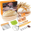 25*15*8cm Oval Cane Large Food Safety Bread Proof Handmade Set of 2 10Inch Round and 9.6 Inch Oem Proofing Basket Banneton