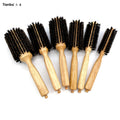 Premium Round Wooden Pure Boar Bristle Hair Brush for Smooth and Shiny Hair