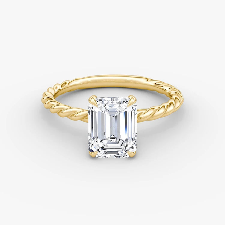 SGARIT Wholesale Fine Jewellery 14K Gold 2ct 8*6mm Emerald Cut Jewelry IGI Certificate Lab Grown Diamond Engagement Ring