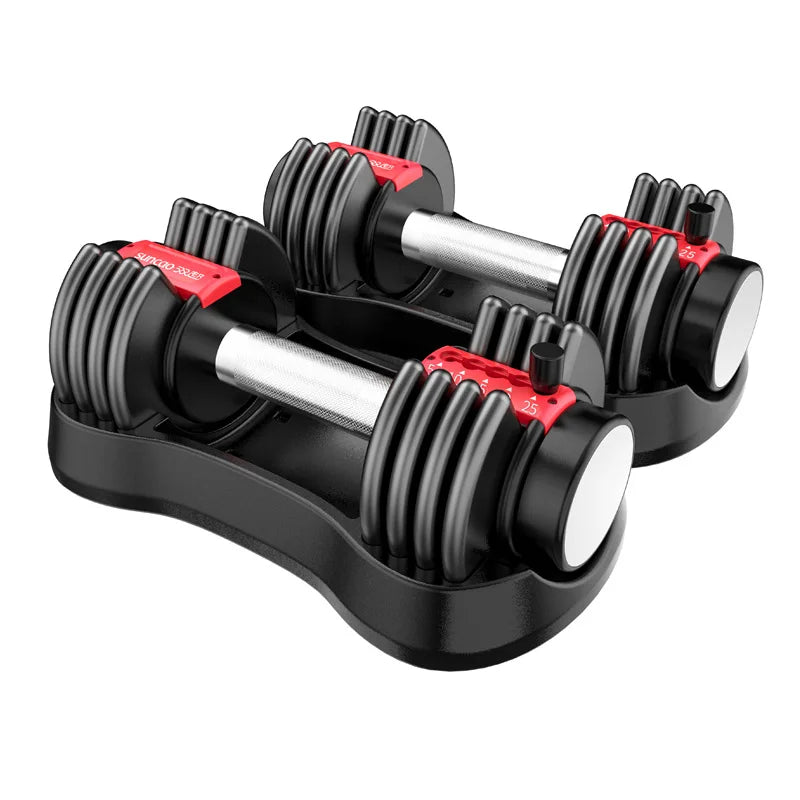 ZHOYA SPORT Most Popular Smart Free Weights Set of 25lb Dumbbell Adjustable Holder Adjustable Dumbbell